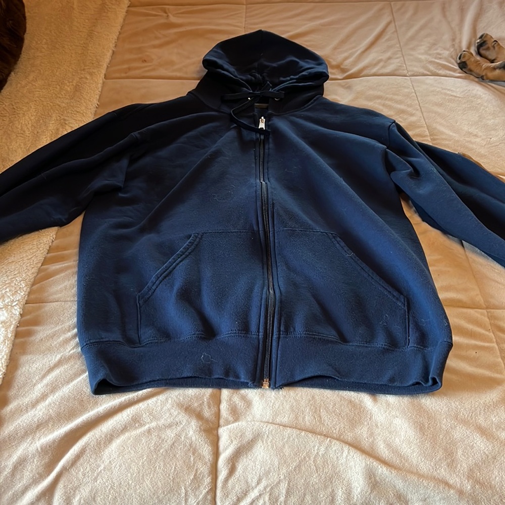 Blue zip up